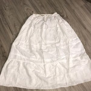 Lucy Love White Patterned Lightweight Skirt